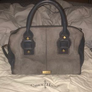 Cole Haan Gray Suede & Leather Bag